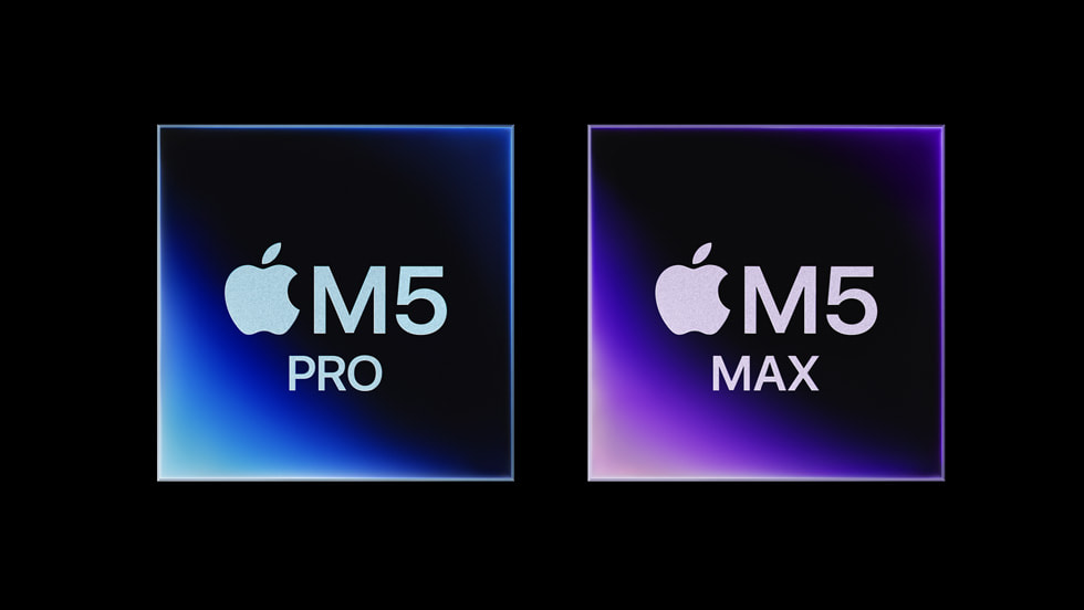 Grafisk framstilling av Apple M5 Pro og M5 Max