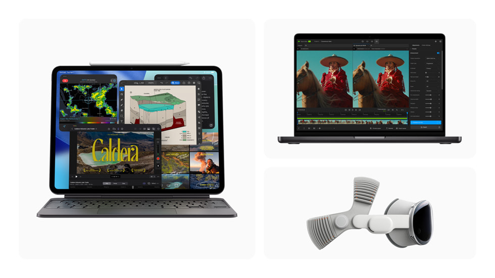 11- og 13-tommers iPad Pro, 14-tommers MacBook Pro og Apple Vision Pro med M5